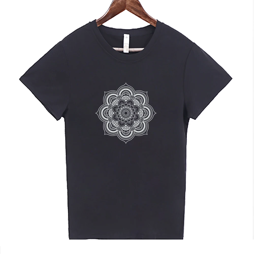 

Electrocardiogram Flower T-shirts Harajuku Fashion Graphic Women Funny Cute Girl's Tshirt Tees & Tops I Love Black Summer