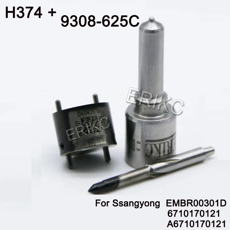 

ERIKC Fuel Injector Repair Kit 7135-583 Include Valve 9308-625C Nozzle H374 for Ssangyong EMBR00301D 6710170121 A6710170121