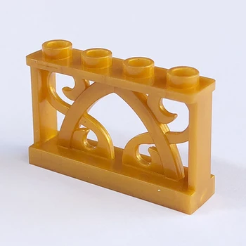 

Elements Brick Parts 19121 Fence 1 x 4 x 2 Ornamental with 4 Studs Classic Piece Building Block Toy Accessory Bricklink No.Y1059