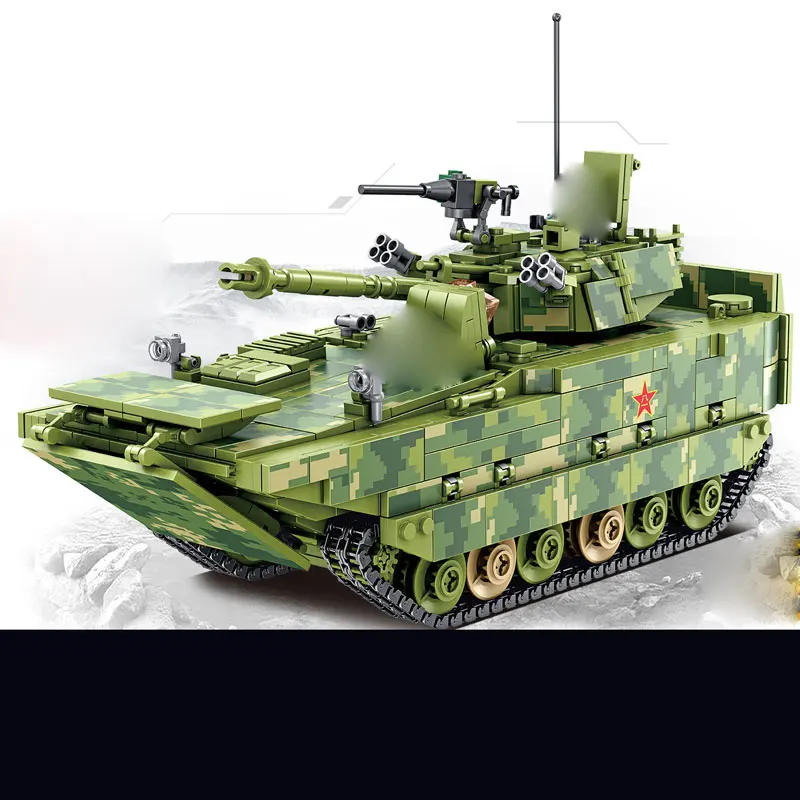 

Panlos 632007 Military Tank Amphibious Infantry Fighting Vehicle Tank Building Blocks Bricks wars Model Kid Toys Christmas Gift