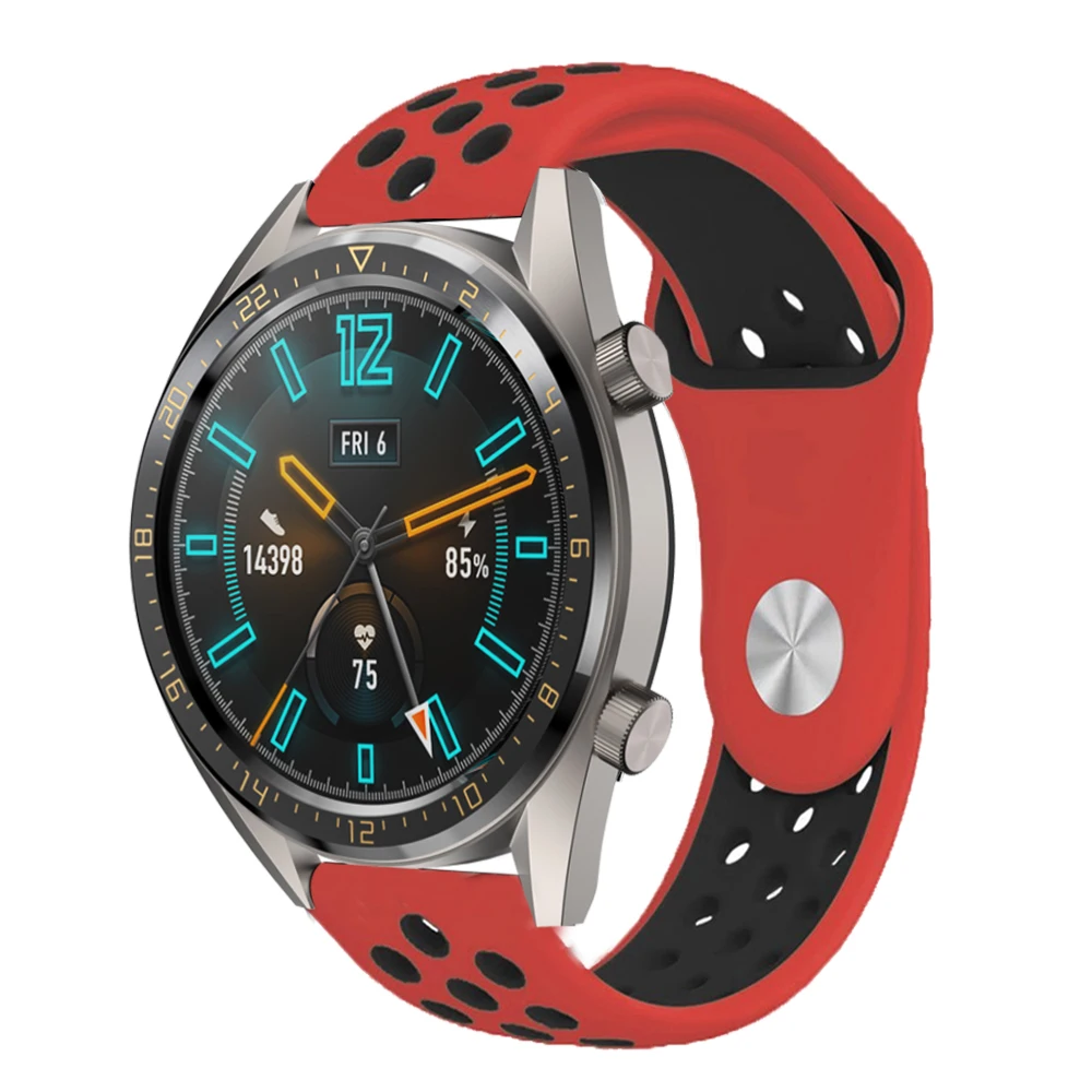 Силиконовый ремешок 22 мм для Huawei Watch GT Смарт часы Samsung Galaxy 46 Силиконовые Ремешки