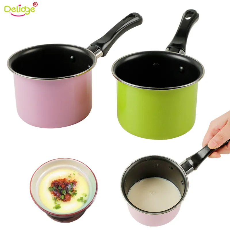 

Delidge 1 pc 11.5 cm Mini Milk Not-sticky Heating Pot Metal Carbon Steel Flat-bottomed Portable Egg Soup Kitchen Cooking Tools