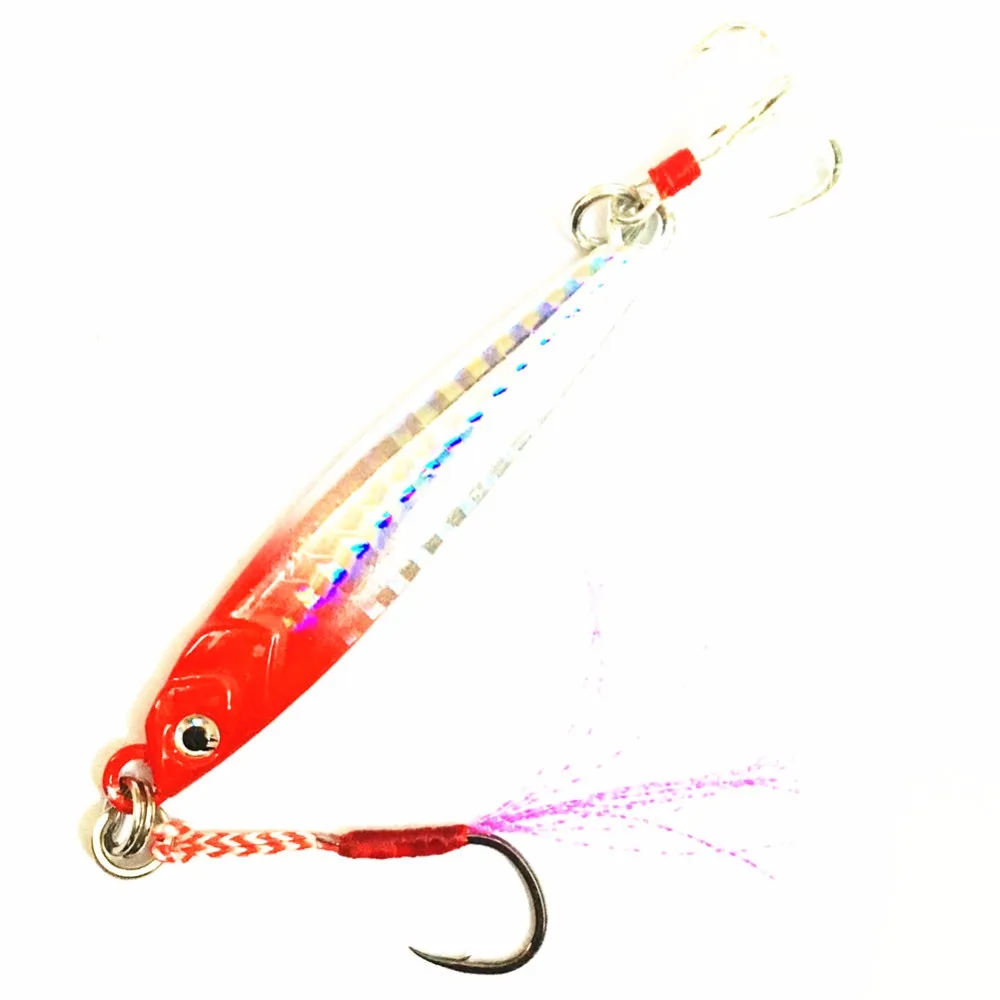 

WeiHe Metal Jigging Lure 30g 24g Laser Jig Bait Sinking Sea Fishing Lure New Hard Leurre Souple