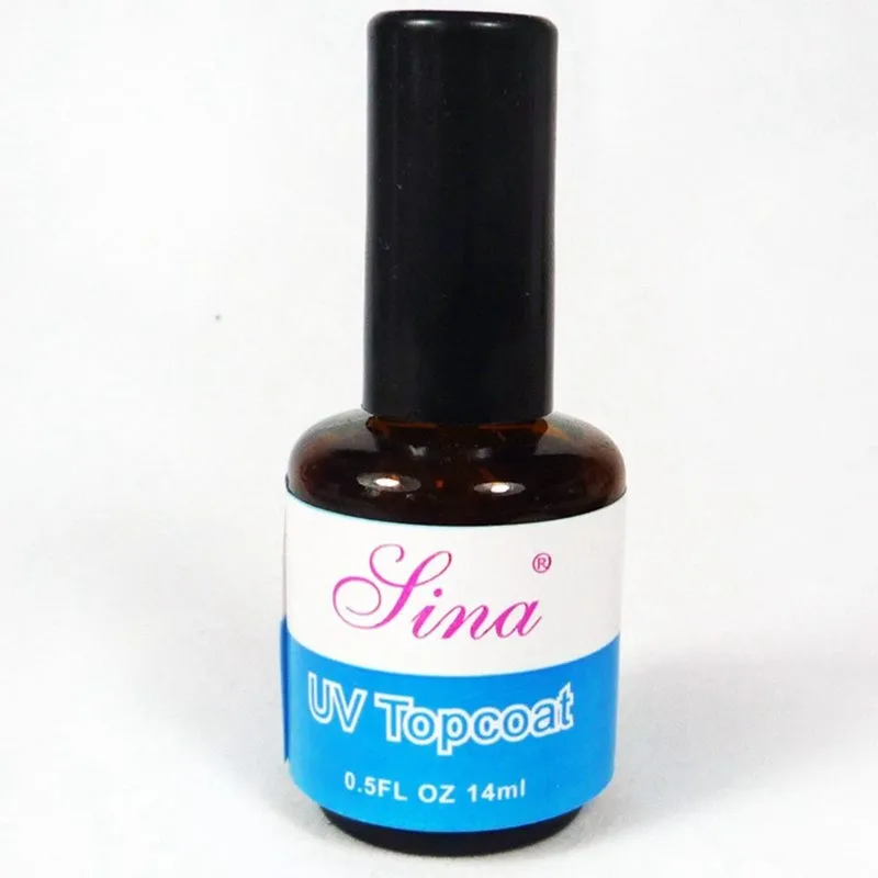 1 Bottle 14ml Nail Art UV Gel Top Coat Seal Glue Acrylic Polish Gloss