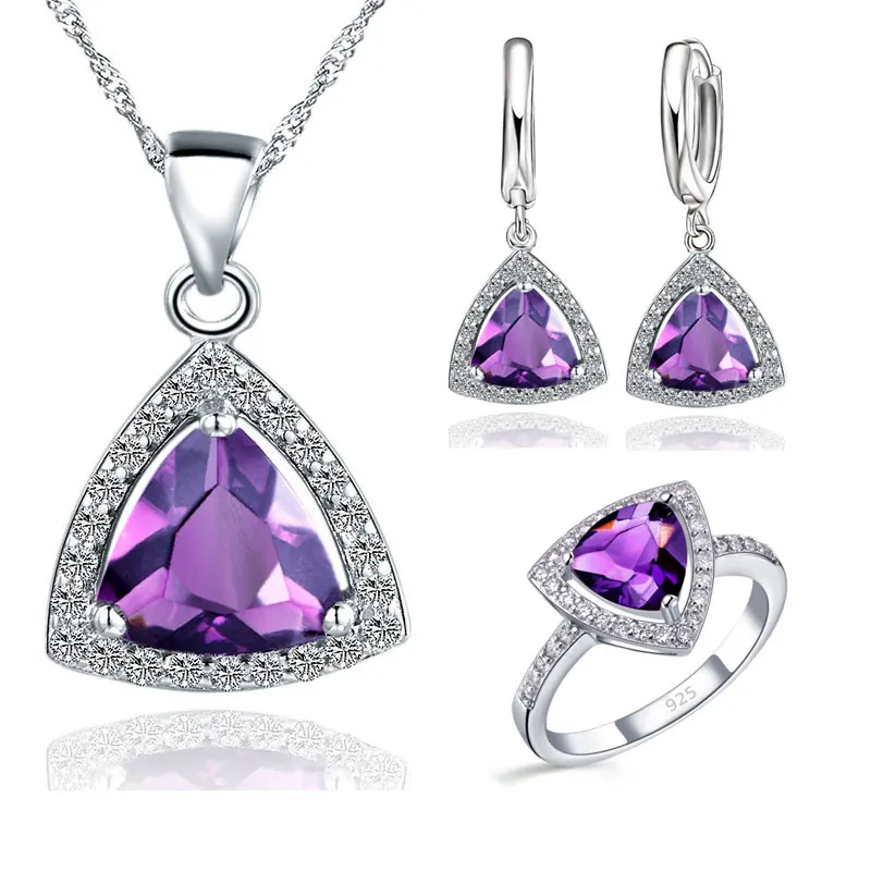 Женский комплект украшений из серебра 925 пробы с подвеской|silver jewelry set|sterling silver