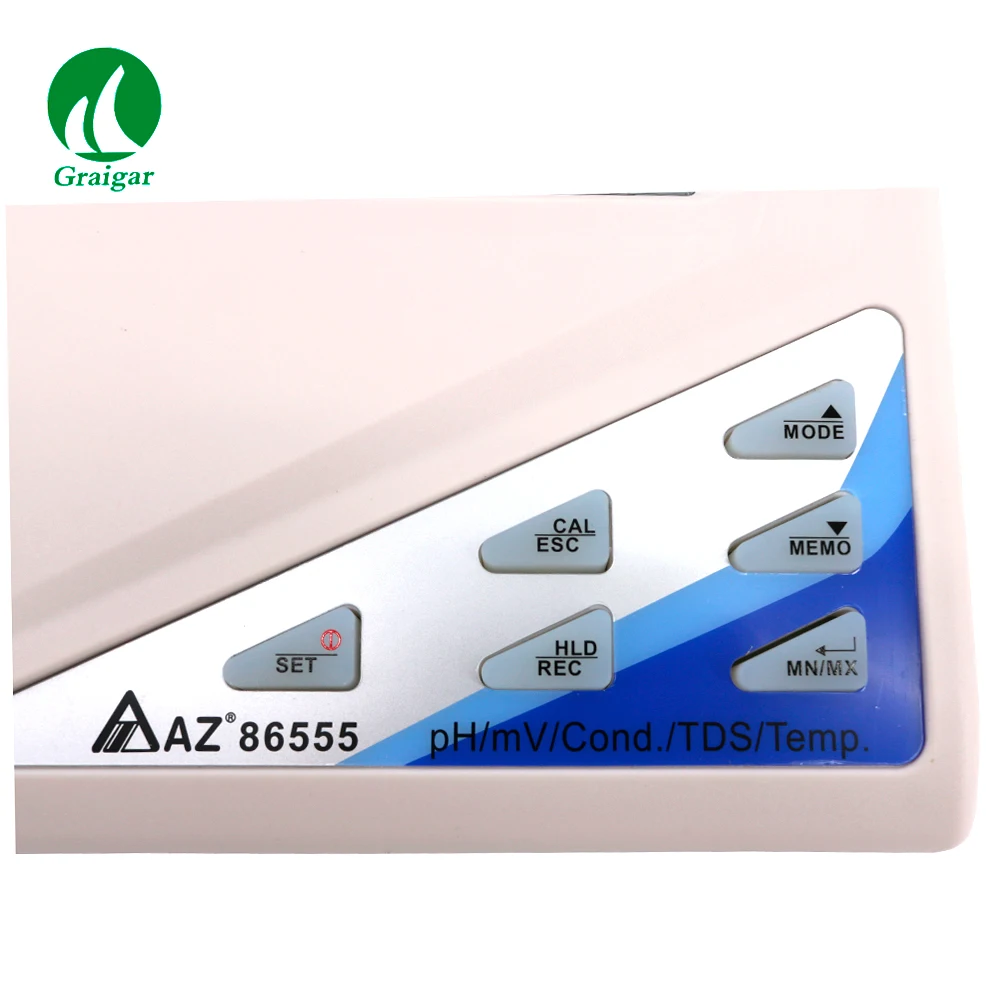 AZ86555 Ph Измеритель проводимости с Salinometer собирает данные через RS232 путем