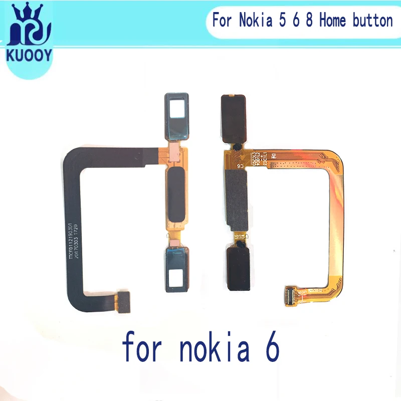 Главная Кнопка отпечатков пальцев сенсор гибкий кабель для Nokia 5 6 8 домой назад Ключ Touch ID запчасти