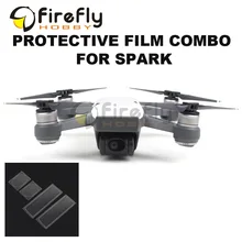 Sunnylife 4pcs set Protective Film Combo 2pcs Lens Film 2pcs Drone Body Screen Film for font