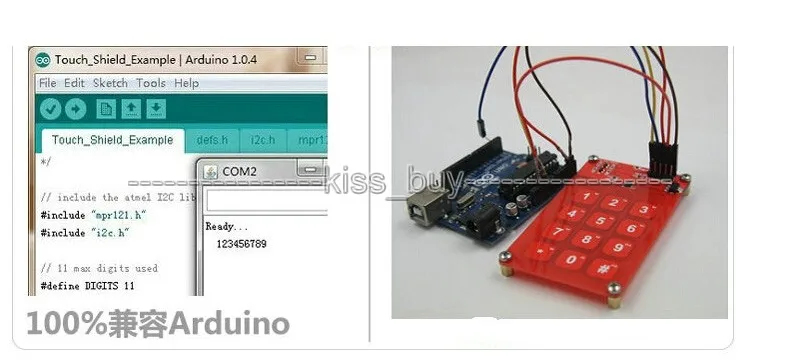 MPR121 емкостная сенсорная панель модуль 3x4 12 клавиша 3V или 5V логика|module 5v|key touchkey key |