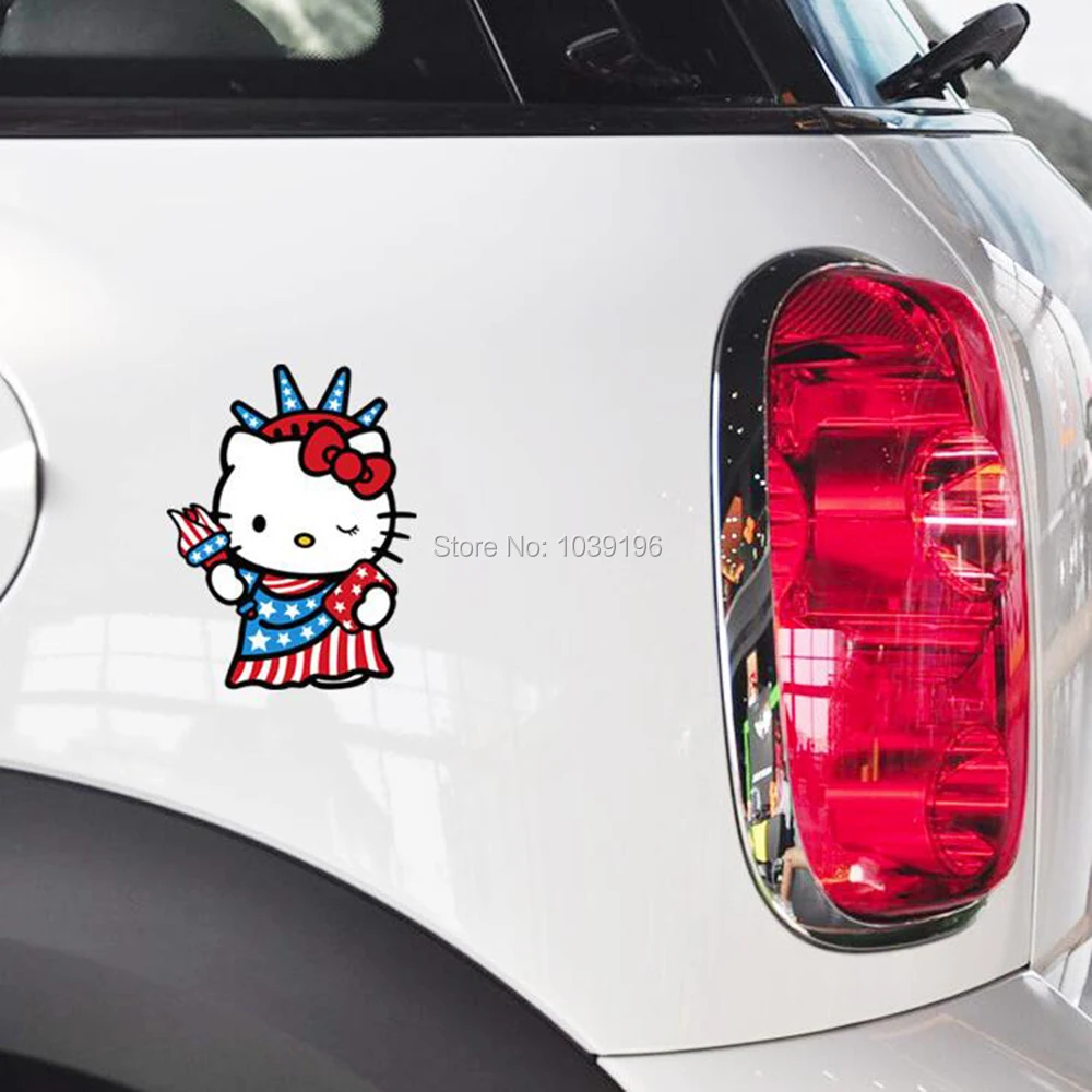 10 x Funny Creative Car Accessories Cartoon Car Styling Lovely Hello