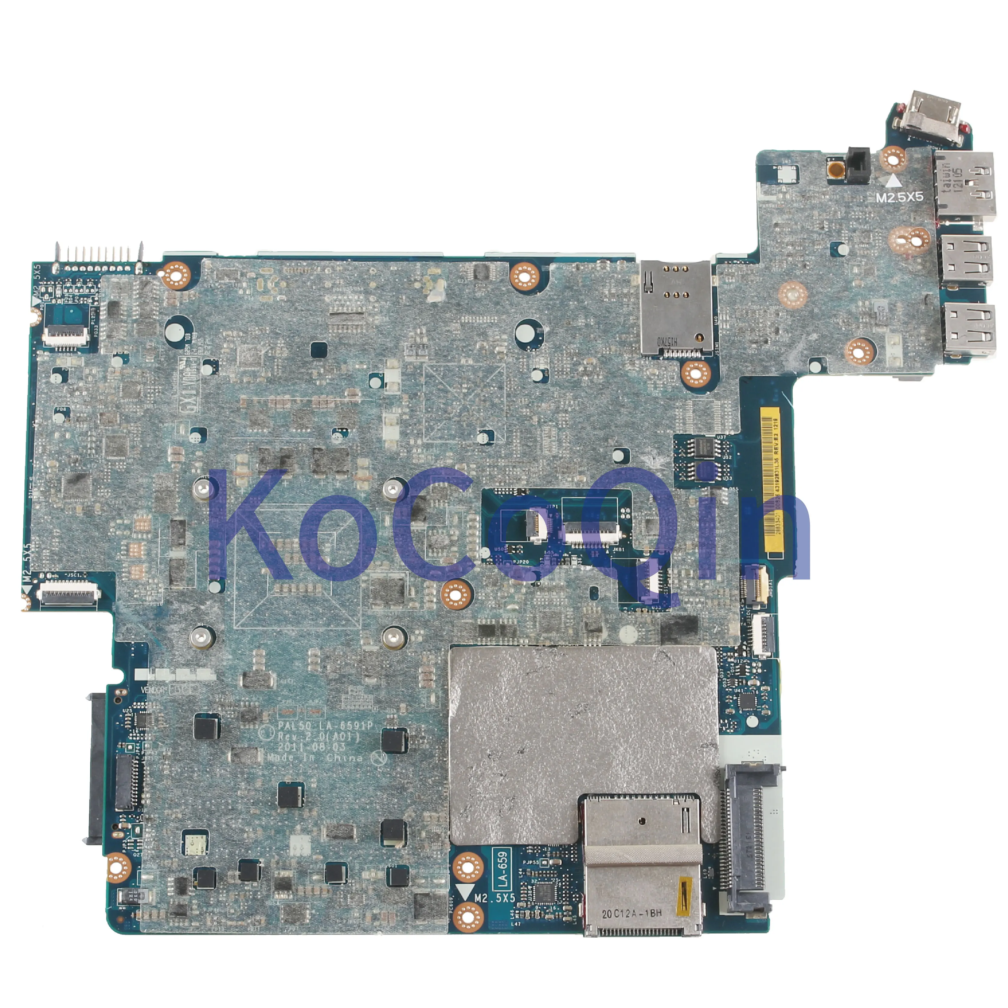 KoCoQin Laptop motherboard For DELL Latitude E6420 Mainboard PAL50 LA-6591P  CN-0RFCPG 0RFCPG QM67