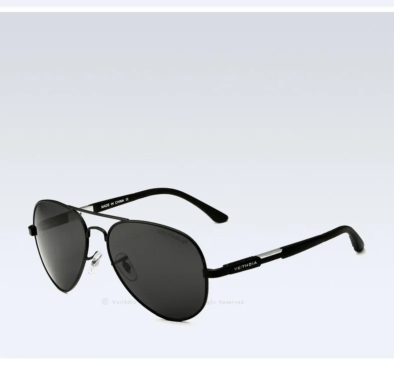 Eyewears Accessories 6695 Алюминиевые магний авиатор солнцезащитные мужские очки с поляризованными линзами для вождения, рыбалки - Цвет линз: Черный