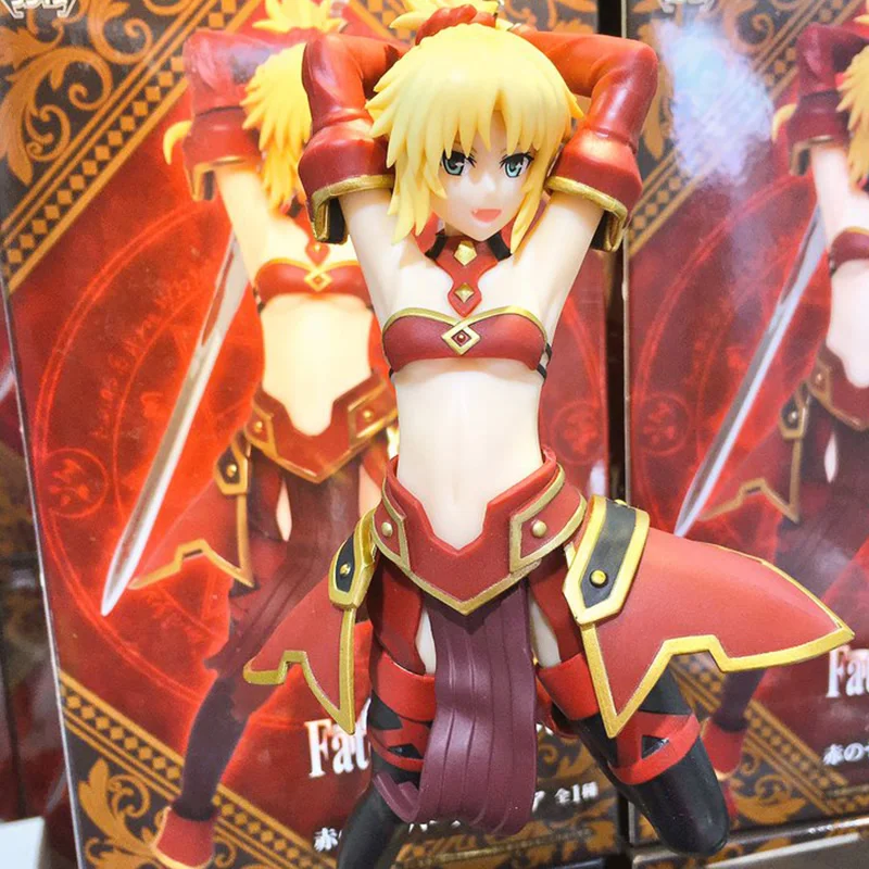 18 см Оригинал Ver TAITO Fate Apocrypha Mordred Red saber фигурку ПВХ Коллекционная модель для детей
