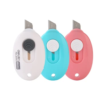 1 Pcs Mini Utility Knife Cute Solid Color Automatic Return Paper Cutting Knife Tool Stationery Office School Supplies Papelaria 1