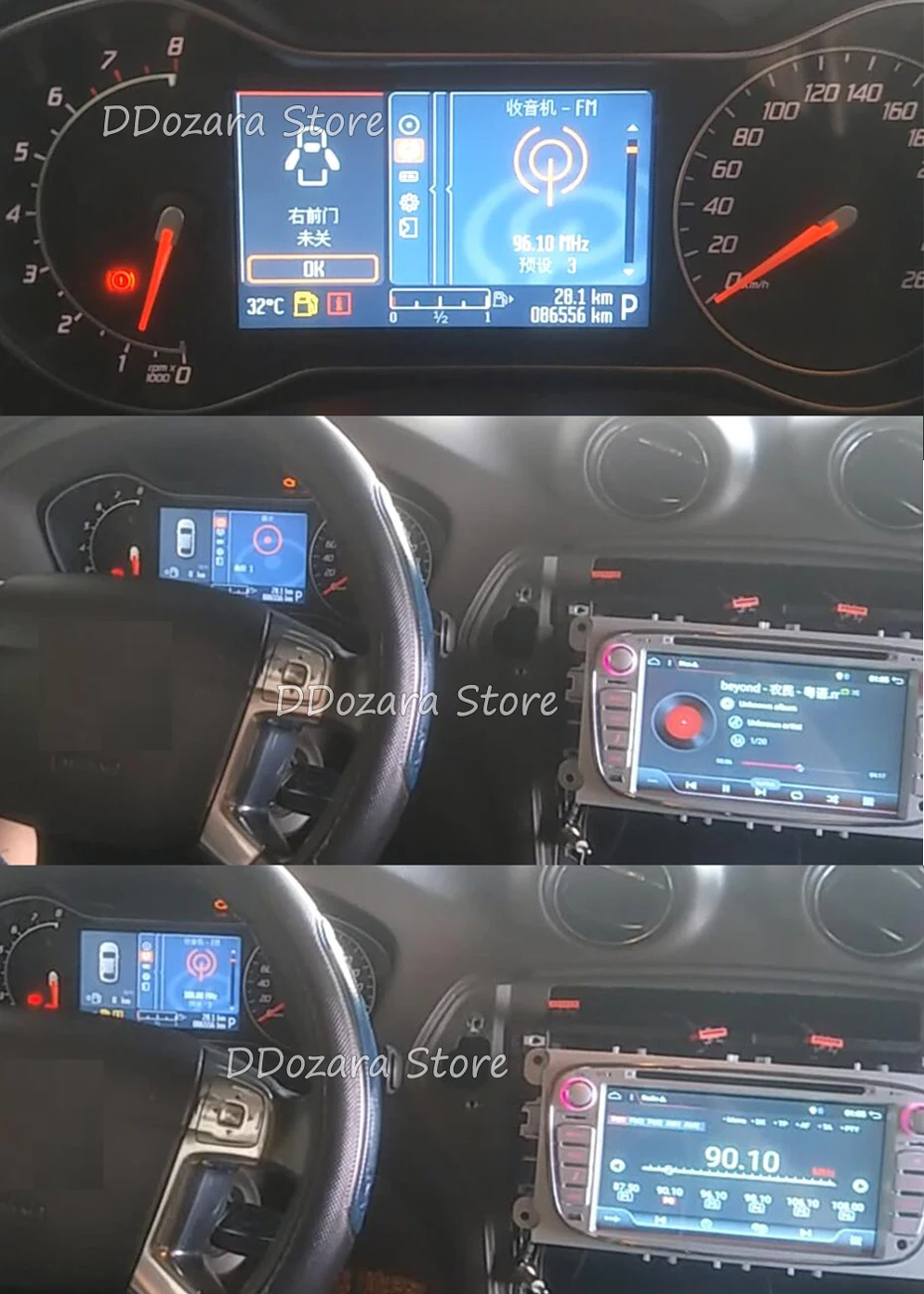 Android 9,0 два Din 7 дюймов Автомобильный dvd-плеер для FORD/Focus/S-MAX/Mondeo/C-MAX/Galaxy ram 4G wifi gps навигация радио