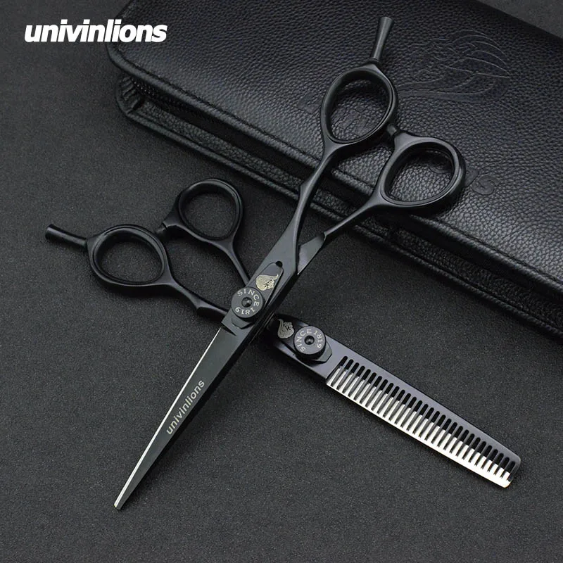 5.5/6" black gold barber hair scissors hairdressing scissors professional hair scisor barber supplies shears gift japan haircut