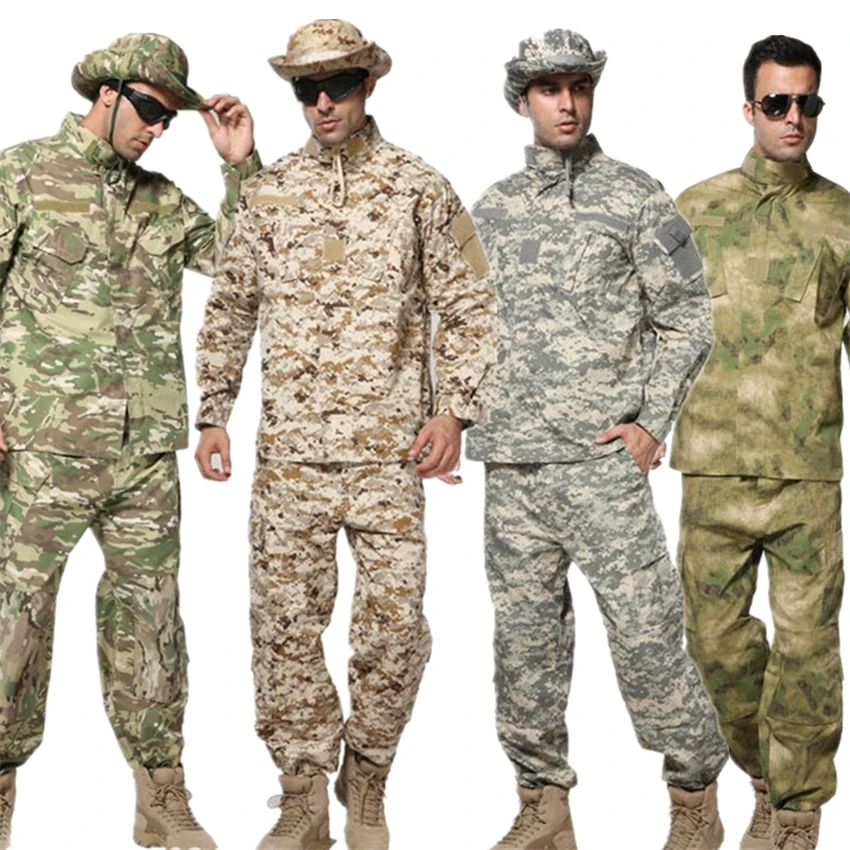 

10Color Military Uniform ACU Special Forces Tactical Men Army Militar Soldier Combat High Quality Camouflage Clothes Pant Set