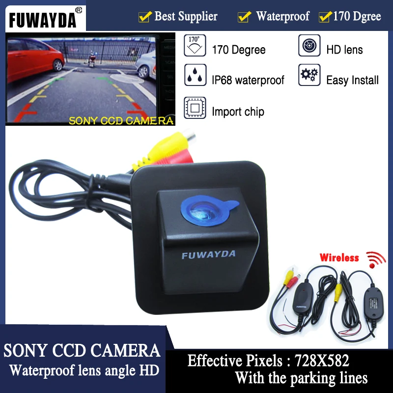Беспроводная Автомобильная камера заднего вида FUWAYDA HD CCD для парковки с DVD
