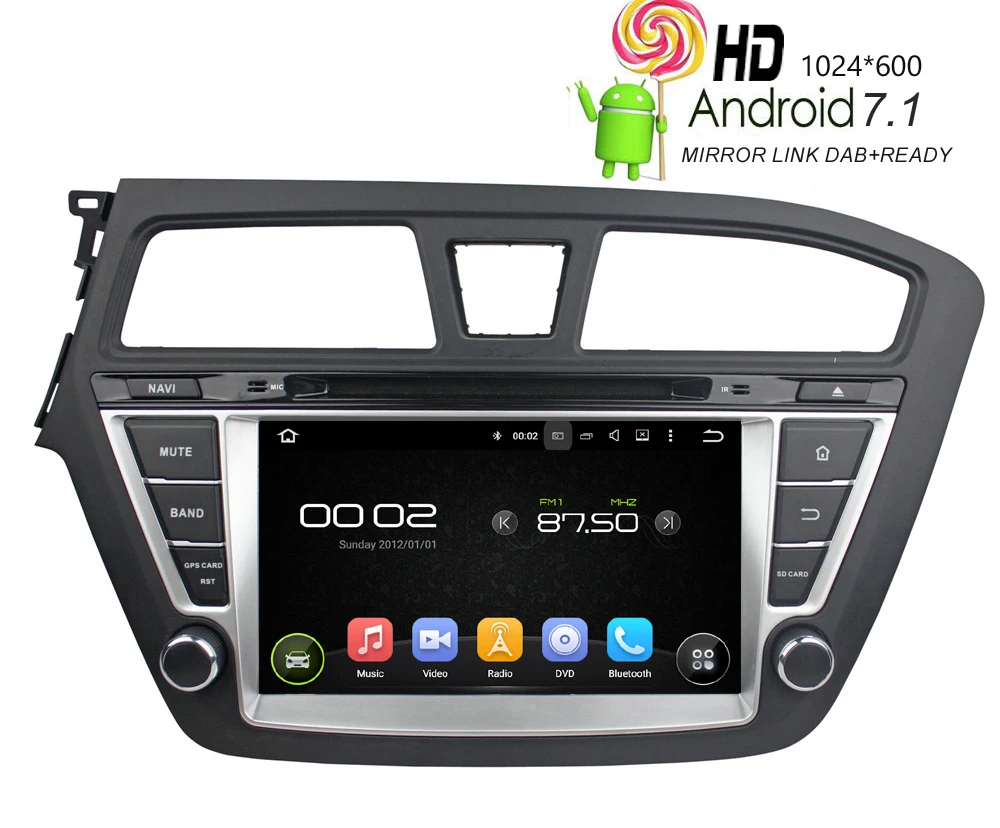 Best 8 Inch Car DVD GPS Player For Hyundai I20 2014 2015 Android 7.1 Auto Radio RDS Bluetooth Mirror Link RK3188 Wifi 8G Map DAB+ OBD 0 Best 8 Inch Car DVD GPS Player For Hyundai I20 2014 2015 Android 7.1 Auto Radio RDS Bluetooth Mirror Link RK3188 Wifi 8G Map DAB+ OBD 0