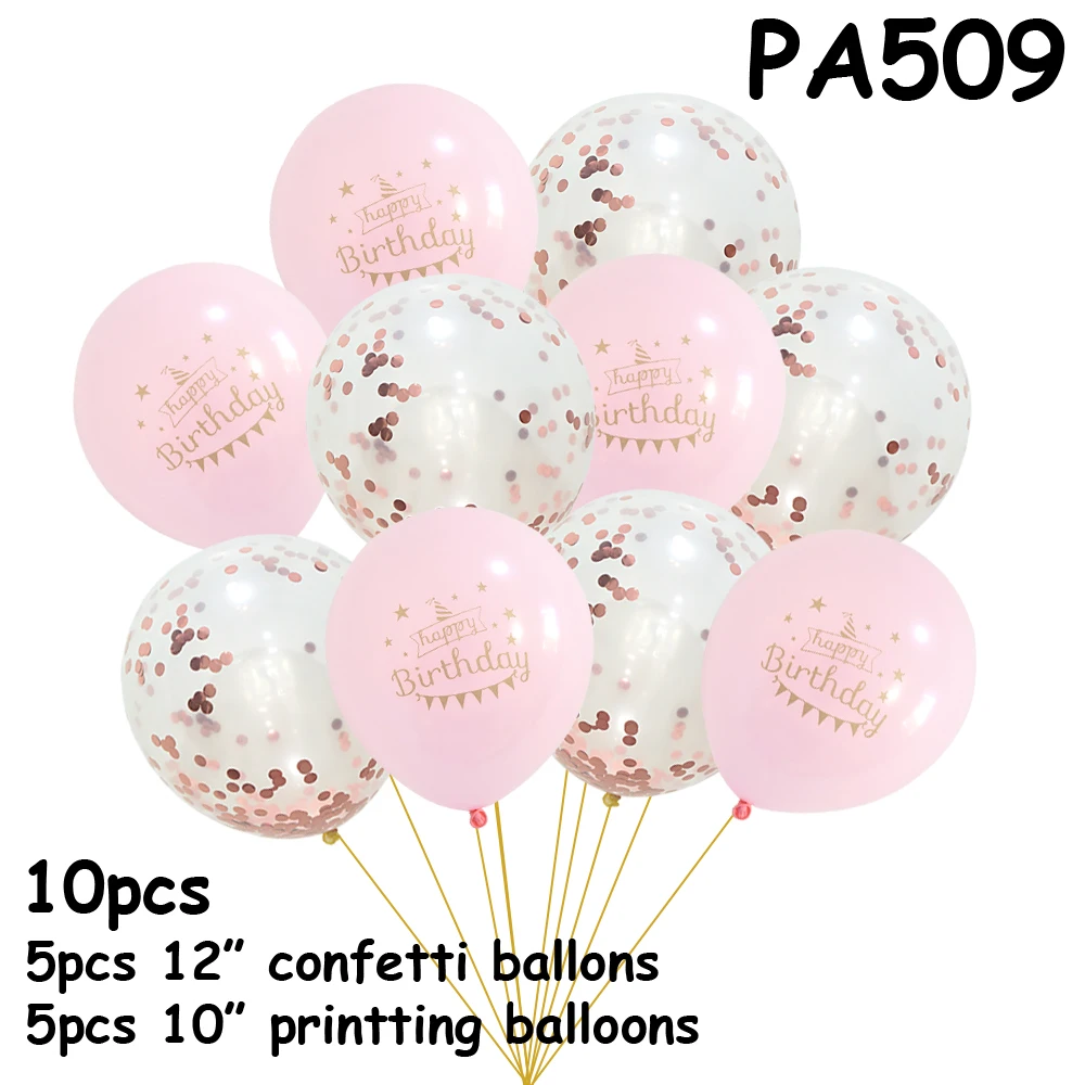 balloons happy birthday letters Confetti Balloons Party Decorations Kids balloons with inscriptions inflatable Birthday Ball - Цвет: PA509