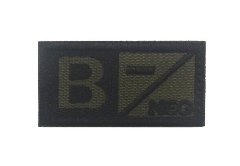 Черный зеленый спортивные сувениры Военный Патч группы кровеносного типа 3D вышивка патчи A+ B+ AB+ O+ положительные тактические бейджи коричневый
