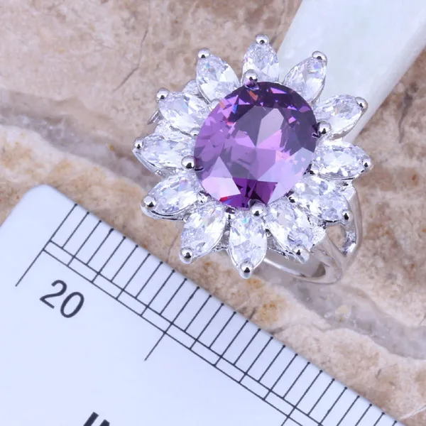 Комплект из кольца и серёг с фианитом Размер 6 / 7 8 9 10|silver jewelry set|jewelry setsearring pendant |