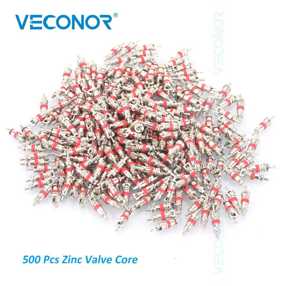 Vkonor 500 шт сердечник клапана шины аксессуар сердечник запасные части цинковый или медный материал профессиональный для ремонта шин - Цвет: Zinc Material