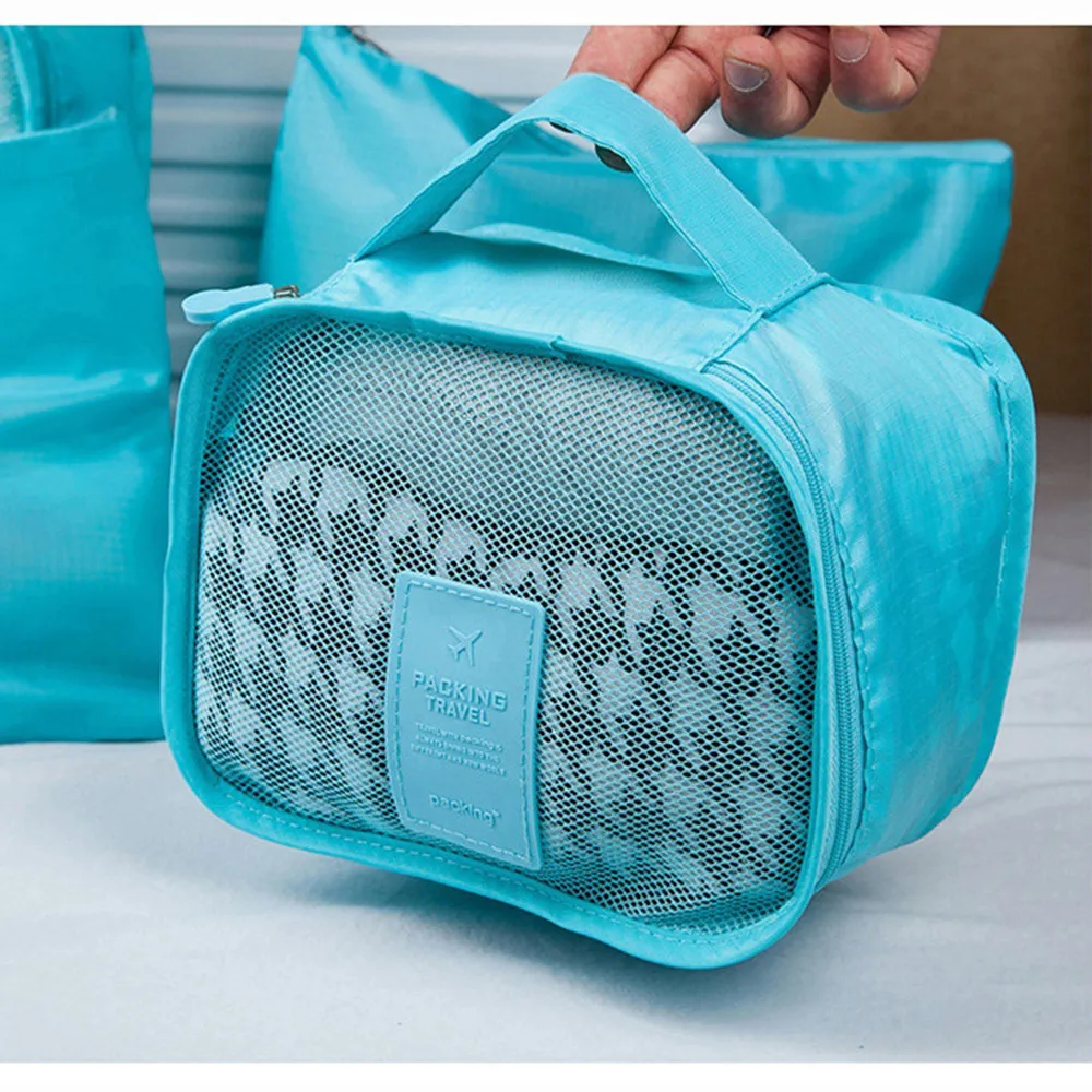 Новое поступление Мода 6 шт Водонепроницаемый хранения одежды куб для упаковки дорожный органайзер для багажа одежда Стёганое одеяло#20 - Цвет: C