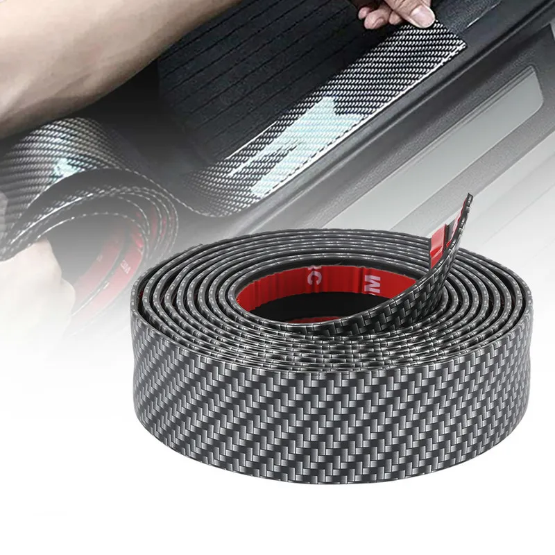 

Car 5D Carbon Fiber Stickers Non-slip Rubber Styling Door Body Protector Sticker for Universal Automobile Exterior Accessories