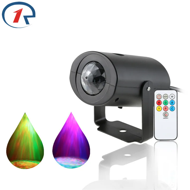 

ZjRight IR Remote Water Wave effect Led Stage Light RGB colorful Projector effect LED lights for KTV Party Disco Bar dj lighting