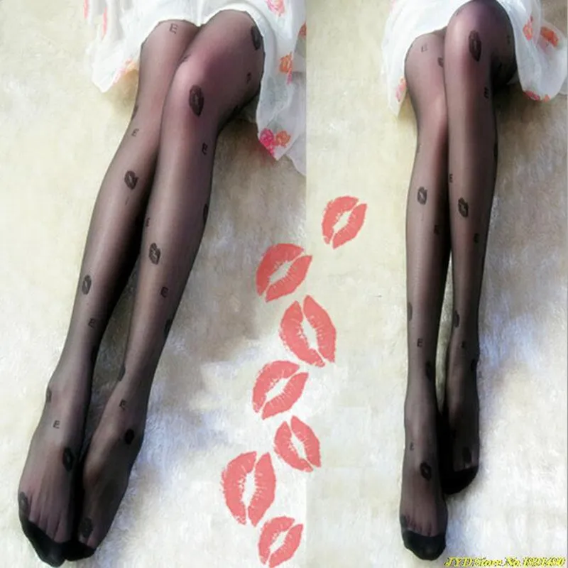 

YRRETY Tights Stockings Pantyhose Ultra-Thin Antidepilation Wire Stockings Comfortable Lips Printed Jacquard Breathable Rompers
