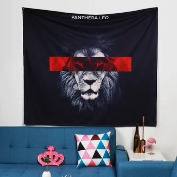 

Lion Hanging Cloth Tapestry Blanket Background Cloth Beach Towel Household Hanging Picture Decorative Tablecloth