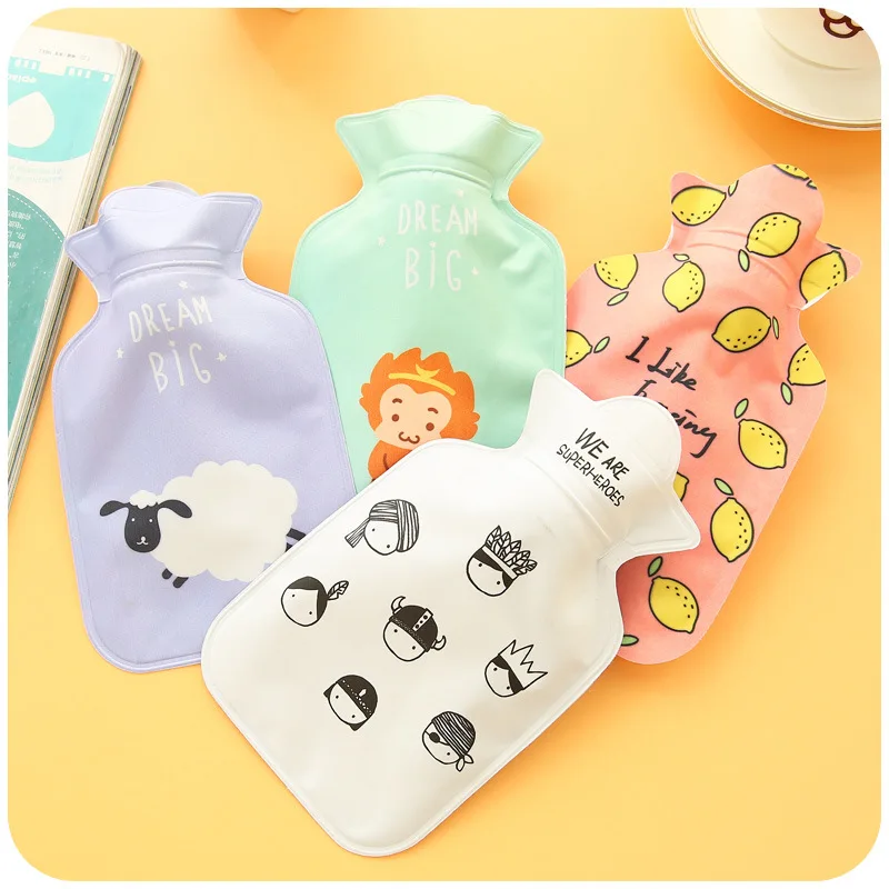 

1 Piece Kawaii Novelty Mini Cartoon Animals Sheep Monkey Fashion Fruits Lemon Girls Pocket Hand Feet Warming Hot Water Bags RD08