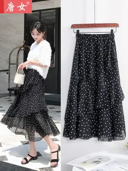 

New Arrival 2019 Chiffon Skirt Tutu Skirt Women Festival Korean High Waist Skirt For Women