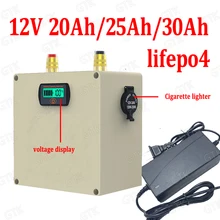 Lifepo4 12v 30ah 12,8 v 25Ah 20Ah литиевая батарея для 360W инвертор RV лампа для удочки инвертор рыболокатор светодиод для шахтера+ 6A зарядное устройство