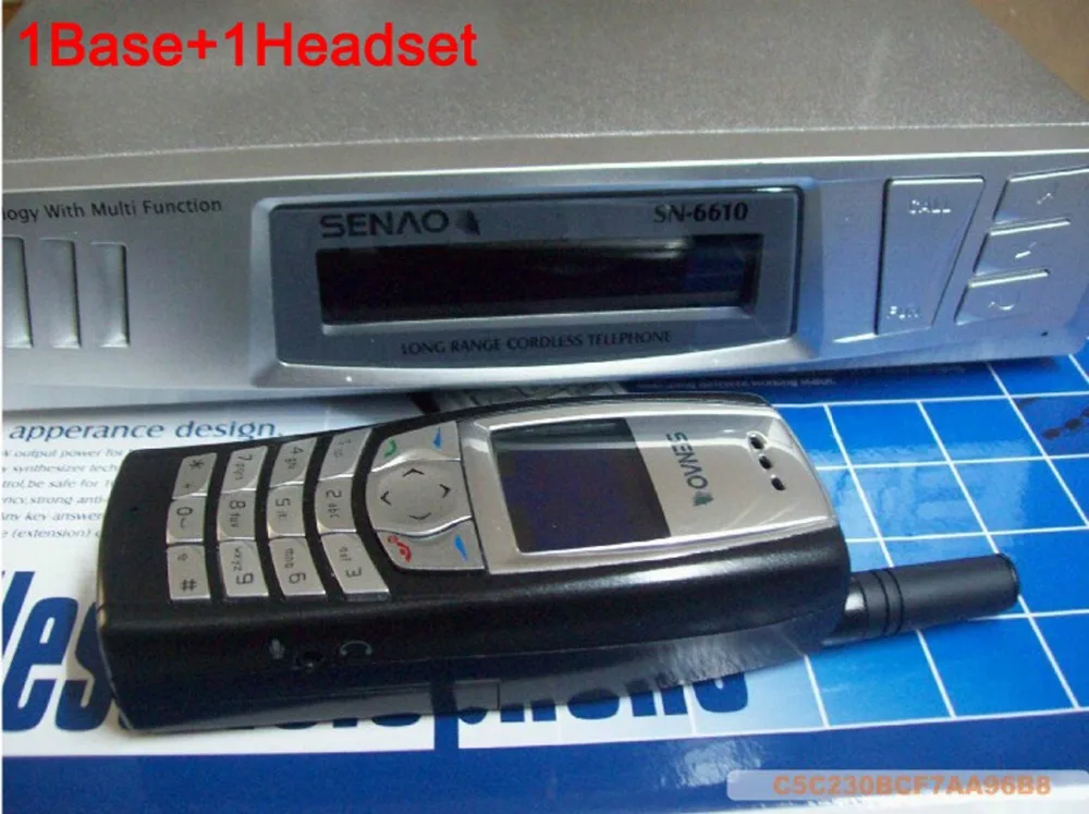 

SENAO SN-6610 long distance cordless telephone 1 base support 9 extra handset Duplex Intercom