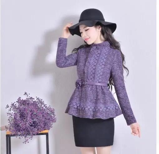 

2019 Autumn New Fashion Ladies Winter Outwear Single Breasted Stand Collar Women's Jacket Coat Big Size Woolen Coats