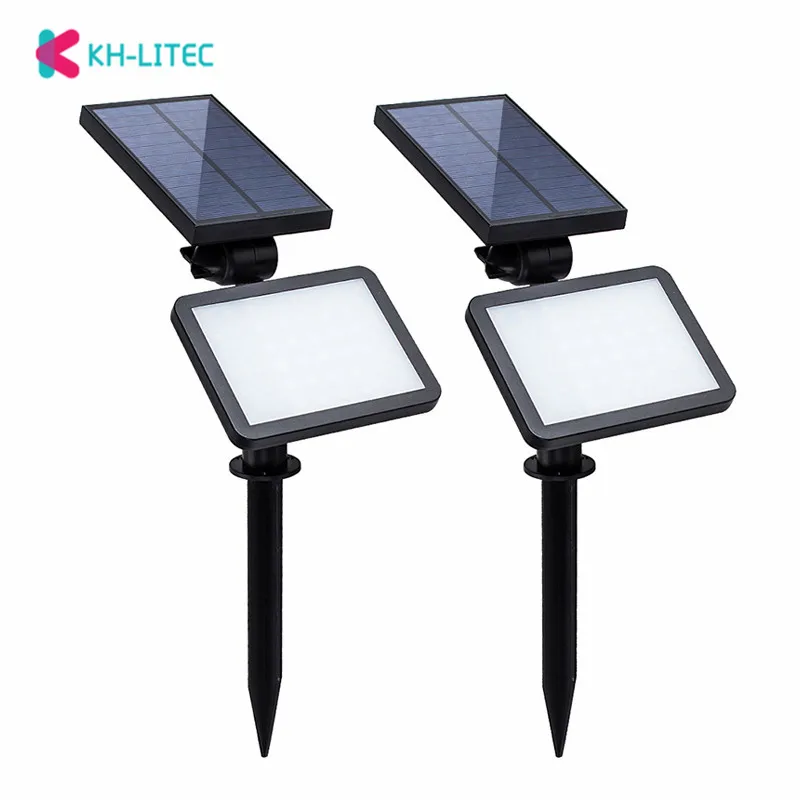 KHLITEC-2-PACK-48-leds-Solar-Light-Wall-Lamp-Security-Outdoor-Lighting-Waterproof-IP65-Garden-Lamp-Adjustable-for-Pathway-Street-Yard 