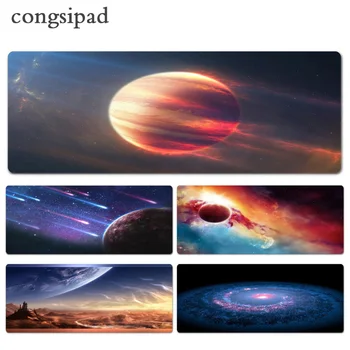 

Space Fire Planet Large Mouse pad PC Computer mat Size for 30x90x0.2cm Gaming Mousepads