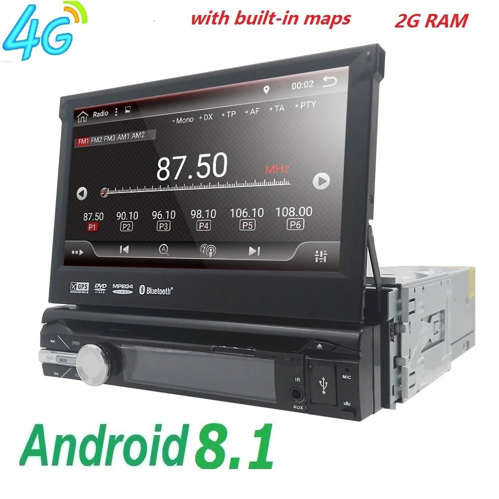 

1 Din Android8.1 Car DVD Radio Player 7"1024*600 Universal For Nissan vw kia Mazda GPS Navigation auto radio Audio Player OBD BT