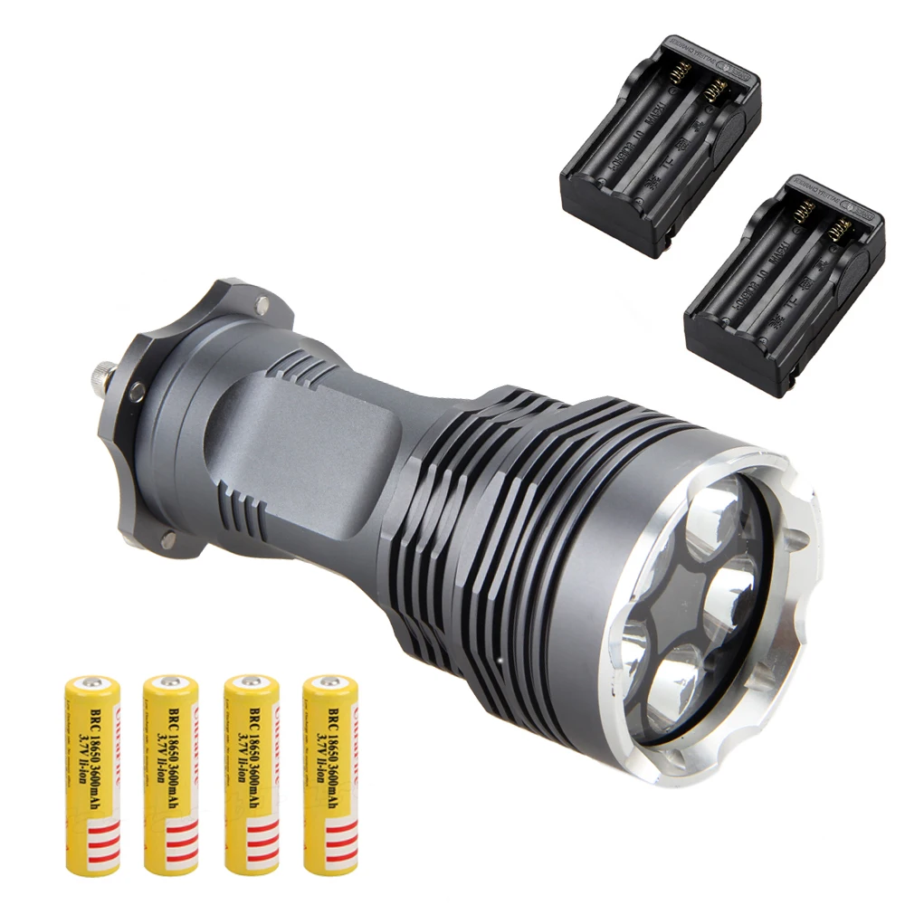 

Rechargeable 12000 Lumen 5x XM-L T6 LED Flashlight Torch Lamp 18650 Charger