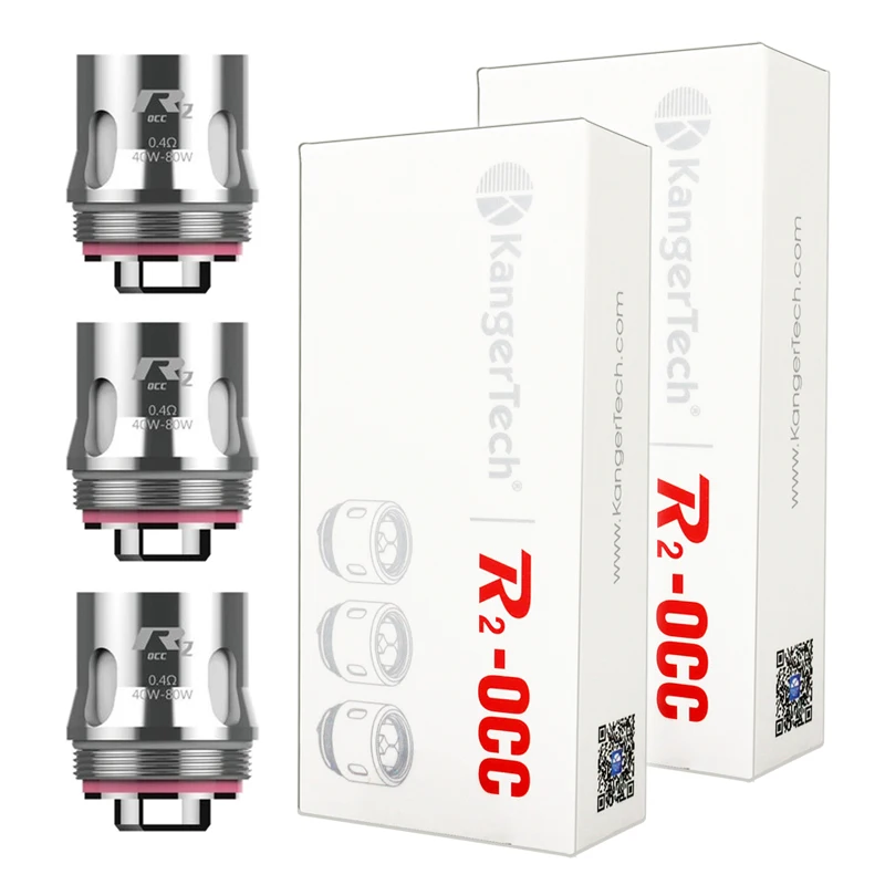 Аутентичная сменная катушка KangerTech R2 OCC 0 4 Ом 20 Вт 100 6 шт. для бака атомайзера Kanger