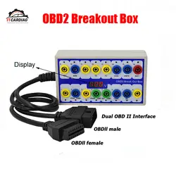 OBD2 Breakout Box автомобильный OBD 2 Breakout Box Автомобильный протокол детектор авто может тестовая коробка автомобильный разъем автомобильный