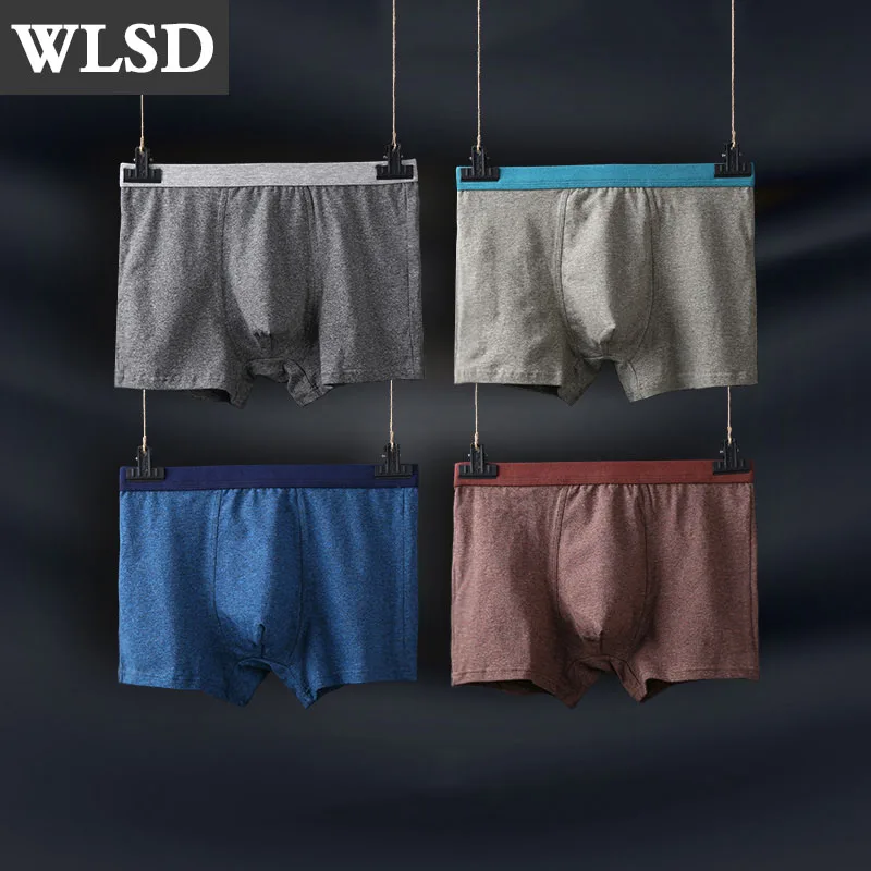 4Pcs/lot Boxers Shorts Mens Underwer Seamless Male Comfort Cotton Boxer