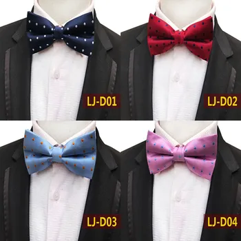 

CityRaider Brand New Poker Dot Print Cotton Bow Ties for Men Blue Bowties Silk Men's Bow Tie Pajarita BridegrooVIP Link A118