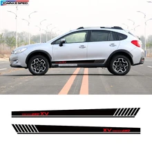 Per Subaru XV AWD Sport Gonna Lato Strisce Car Styling Porta Decorazione Adesivi Auto Del Corpo Su Misura Decalcomania Del Vinile Accessori Esterni