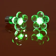 Bluelans унисекс Bling светодиодный серьги-гвоздики цветок для танцев Рождество Хэллоуин Вечерние