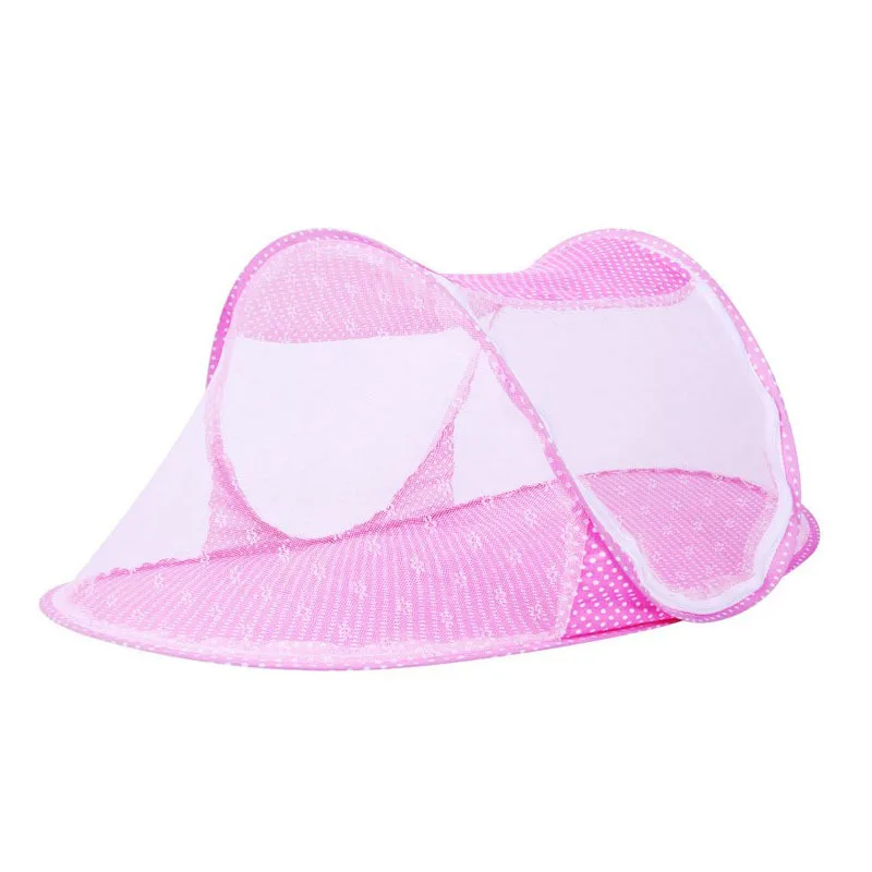 Pink mosquito net Детские сетки младенческой ребенок складной Установка дно шифрование на молнии юрта кронштейн комаров украшение-сетка Спальня Gir - Цвет: Pink mosquito net