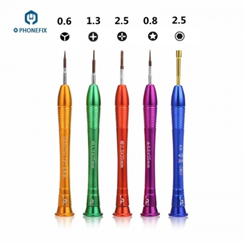 

PHONEFIX 5 in 1 Precision Screwdrivers Set Inner Hex 2.5mm Y 0.6mm Screwdrivers Kit for iPhone 6S 7 7P Opening Repair Tools Kit