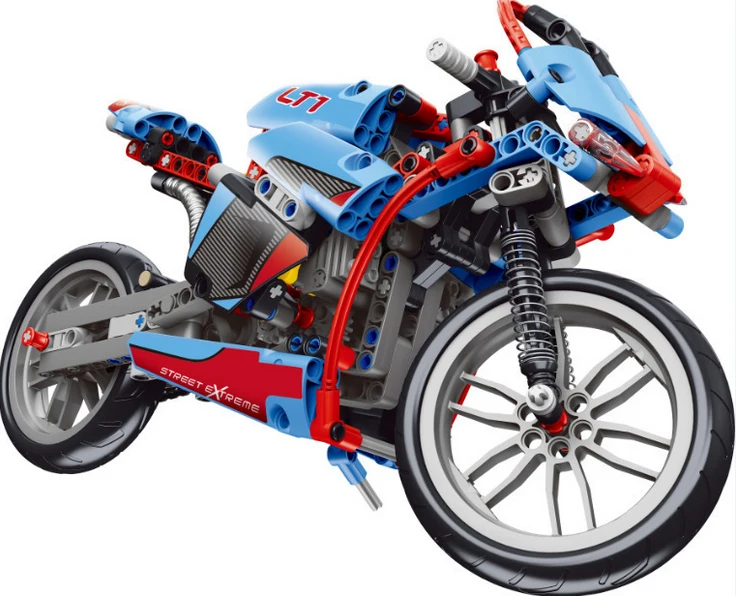 

375pcs DIY moto bike building block motocycle model nanoblock bricks educational model toys for children gifts